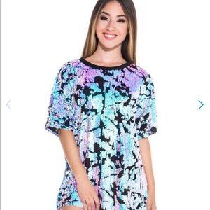 Enchanted skies sequin oversized tee